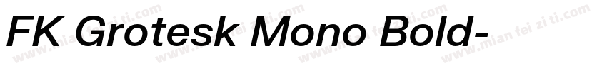 FK Grotesk Mono Bold字体转换